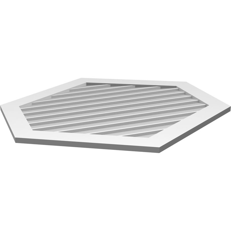 Ventilé vertical à pignon vertical 7/12 po, H 42 po x l 42 po x P 1 po