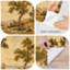 Peler et coller le papier peint, paysage rustique, arbres, journée ensoleillée, art mural de style rétro, adhésif et amovible-1952823855