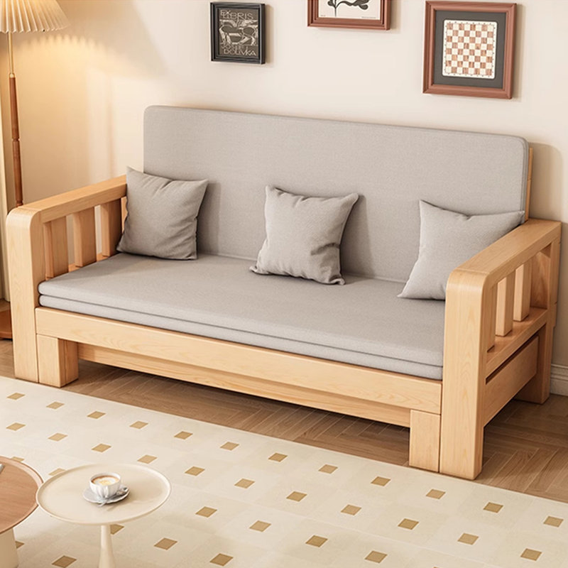 LightGray Polyester Modular Sofa bed cushion couch, 25.59" H x 70.87" W x 33.46" D