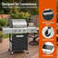Barbecue au propane à 3 brûleurs avec brûleur latéral à 3 brûleurs, 40 500 BTU, 376 po² Grille en acier inoxydable, support chauffant, armoire de rangement, roues verrouillables