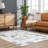 Julijana Abstract Machine Washable Cream Area Rug-884533110