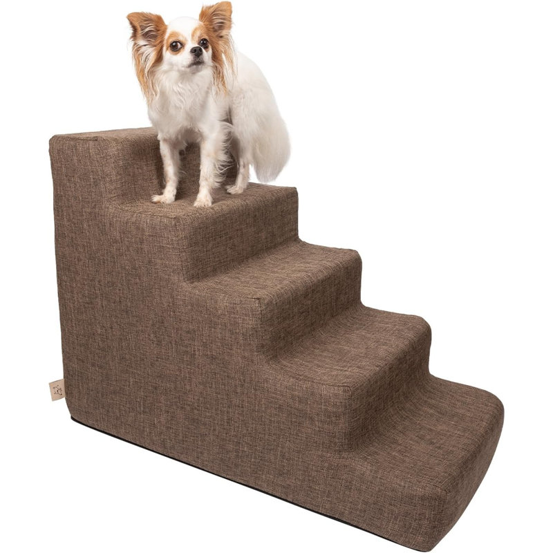 Escalier pour chien, rampe portative en mousse pour marches pour canapé et lit surélevé, balançoire antidérapante, 5 marches