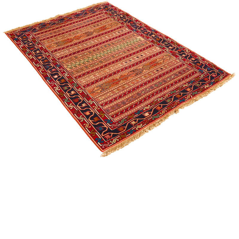 Tapis multicolore en laine nouvel âge 3 pi 4 po x 4 pi 10 po One-of-a-Kind