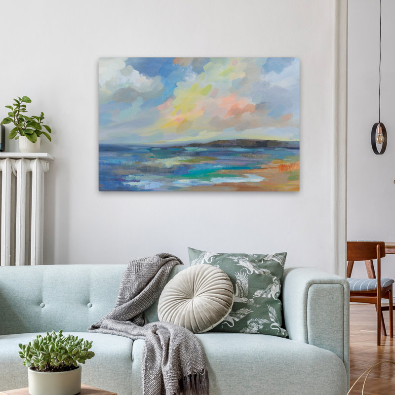 Bord de mer côtier et plage, H 36 po x l 24 po
