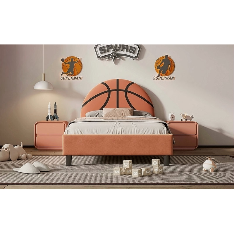 Lit plateforme tapissier Basketball Design