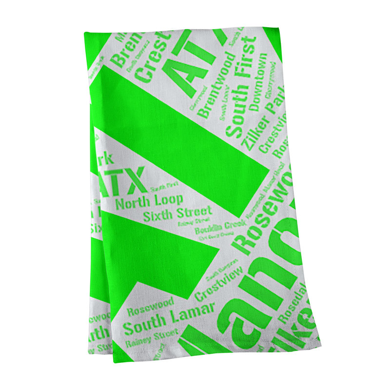 Cotton Tea Towel Kitchen Towel, Blue, Austin