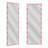 Full Length Mirror with Lights Full Body Vanity Mirror with 3 Color Modes Wall Lighted  Standing Floor Mirror