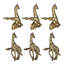 Oversized 6 Piece Metal Sitting And Standing Giraffe Novelty Knob Multipack