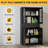 Metal Storage Cabinet with Lock, Locking Storage Cabinet with 2 Drawers and 2 Adjustable Shelves, Lockable Sideboard Cupboard for Home, Office, School, Garage