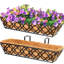 Ensemble de jardinières en métal 2 pièces