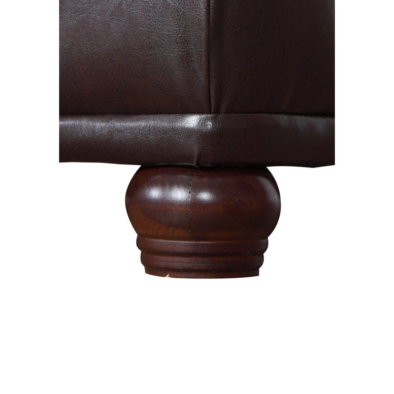 Auer 75cm Wide Faux Leather Rectangle Cocktail Ottoman