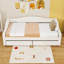 Lit de jour simple tapissier avec gigogne et DEL et 2 tiroirs-898526897
