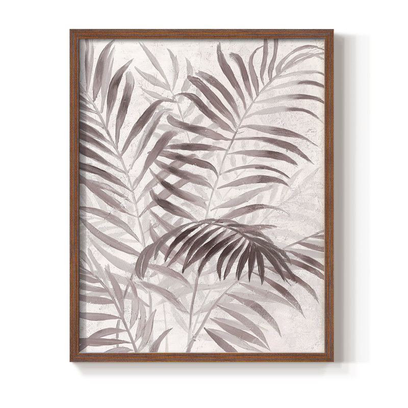 «Inverted Island Palms I», reproduction encadrée - bois massif, Brun, H 14 po x l 11 po