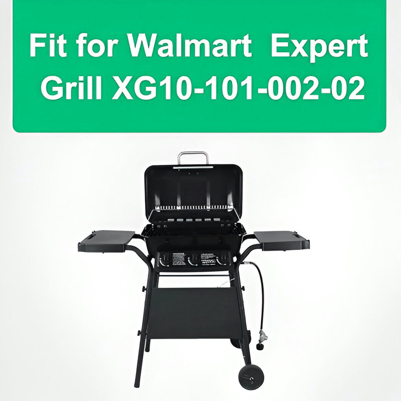 Ensemble de grille de cuisson en porcelaine et trois plaques chauffantes en acier inoxydable pour barbecue à 3 brûleurs