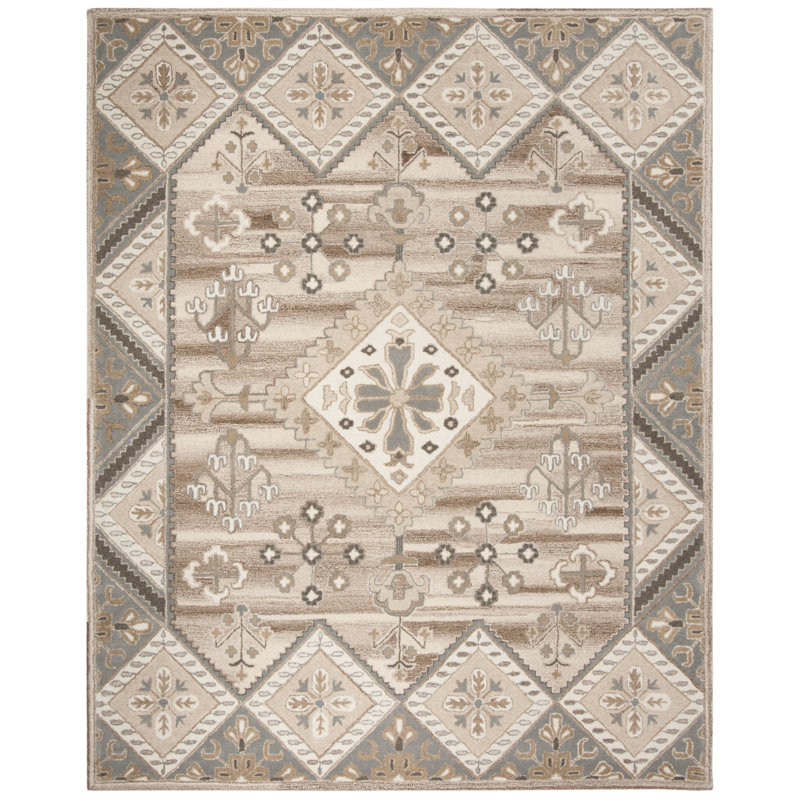 Kouerga Wyndham Hand Tufted Wool Oriental Rug, Rectangle 8' x 10'