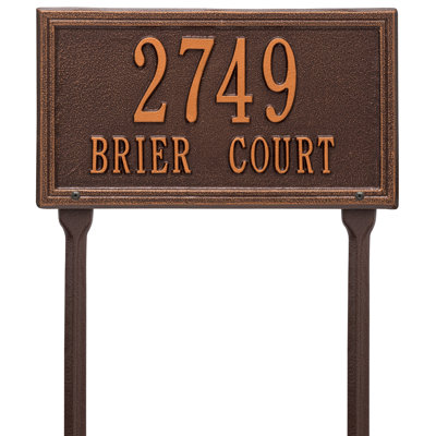 Double Line 2-Line Lawn Address Sign