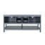 Meuble-lavabo double 73 po avec plateau en marbre Elmaleh-1240991005