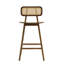Tabouret de bar d'intérieur en bois Bari, finition noyer, ensemble de 2-1998350504