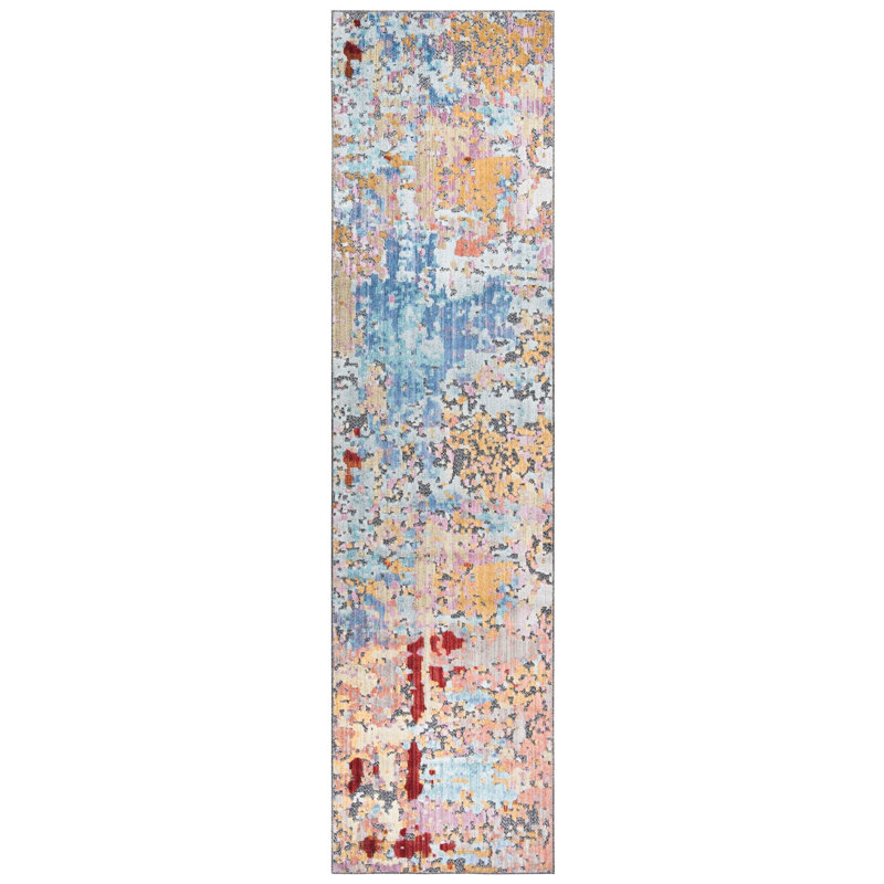 Tapis abstrait Higginson Provance Performance, Tapis de couloir 2 pi 2 po x 8 pi