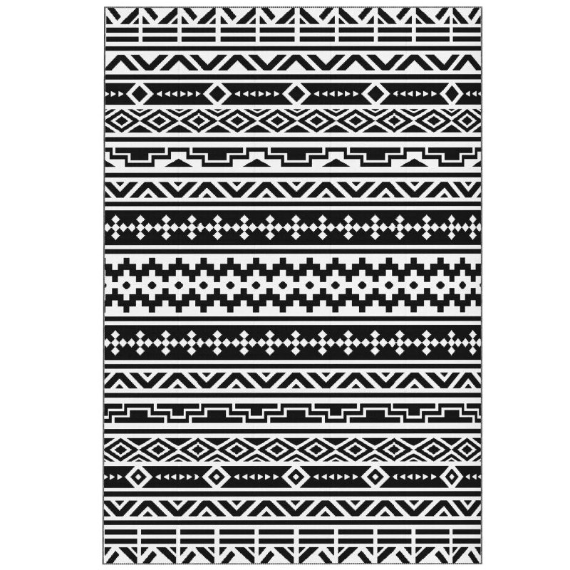 Reversible Outdoor Rug - Waterproof Plastic Straw Mat With Carry Bag