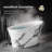 51" Freestanding Soaking Tub, Solid Surface Bathtub, Japanese Soaking Tub with Seat