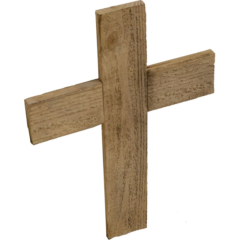 Handmade Traditional Religious & Spiritual Wall Decor, Chalk Dust White, 36" H x 20" W x 0.75" D