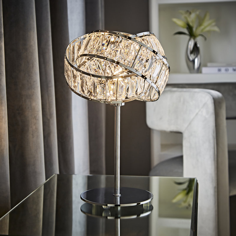 36Cm Silver Table Lamp, Yes