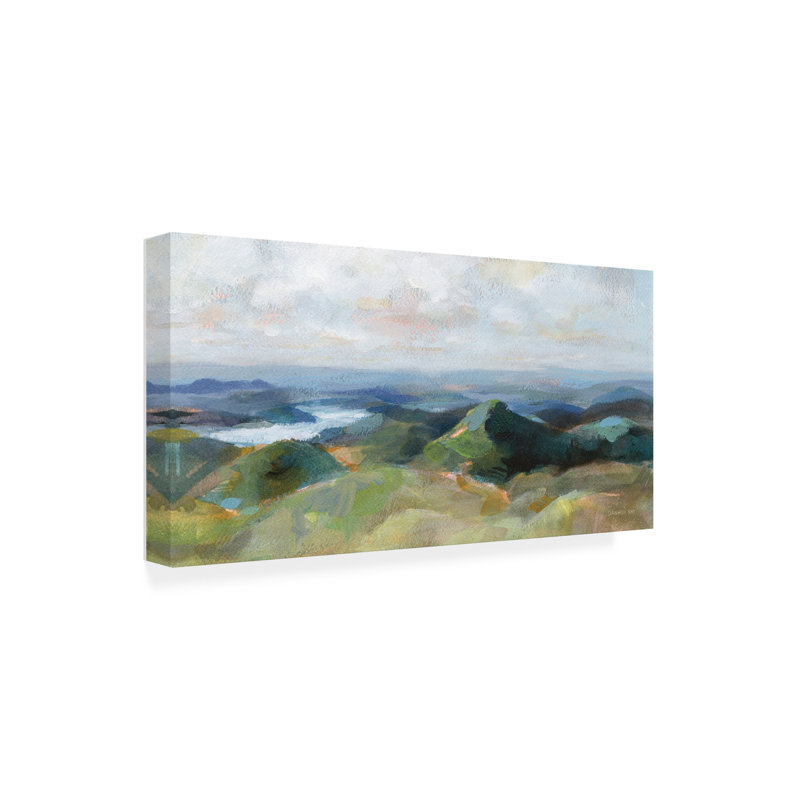Danhui Nai Landscape Canvas Art in Light Blue and Green