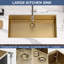33" L x 19" W Undermount Workstation Kitchen Sink Single Bowl 16 Gauge Stainless Steel Sink with Ledge Workflow and Accessories-115802083