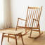 Chaise berçante en bois massif