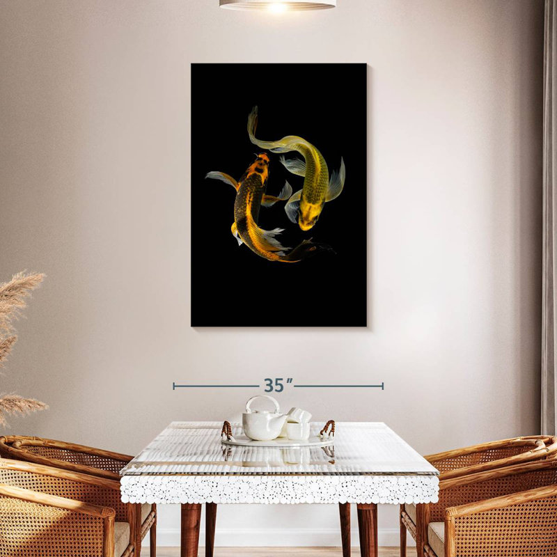 Circling Koi Fish, 24" H x 16" W