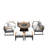 Kaebri 8 - Person Patio Conversation Set with Cushions-591614564
