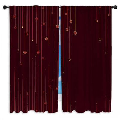 Abstract Window Curtains  Art Sheer & Room Darkening - 2 Panels