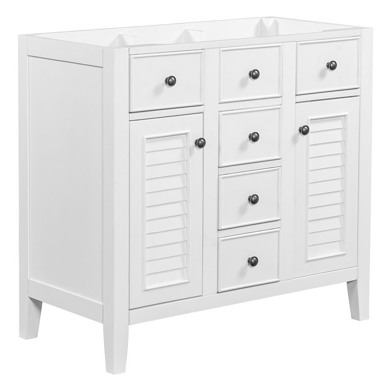 Base de meuble-lavabo simple Naydine 35,01 seulement, Blanc