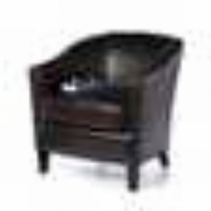 Fauteuil d'appoint simple, fauteuil club rembourré, Brun
