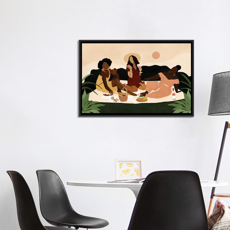 « SIS-nic » par Bria Nicole-impression d’art graphique, H 26 po x l 40 po x 1,5 po, Toile avec cadre noir, Pas de tapis