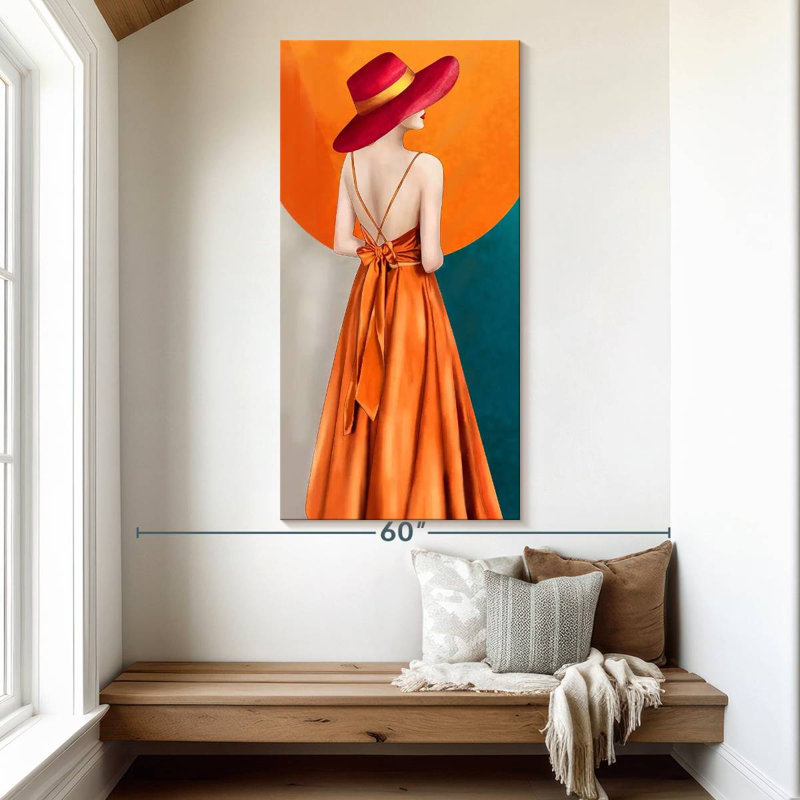 Beautiful In Orange, 54" H x 27" W