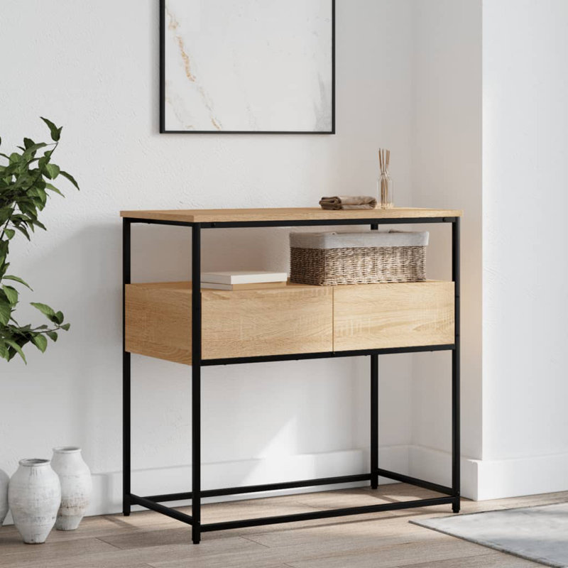 Console Table, 75cm H x 75cm W x 40cm D, Sonoma Oak