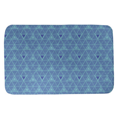 Tapis de bain géométrique à motif de triangles dessinés à la main