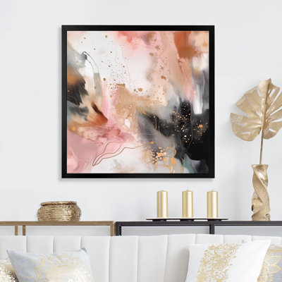 " Pink Gold Marble Texture III "