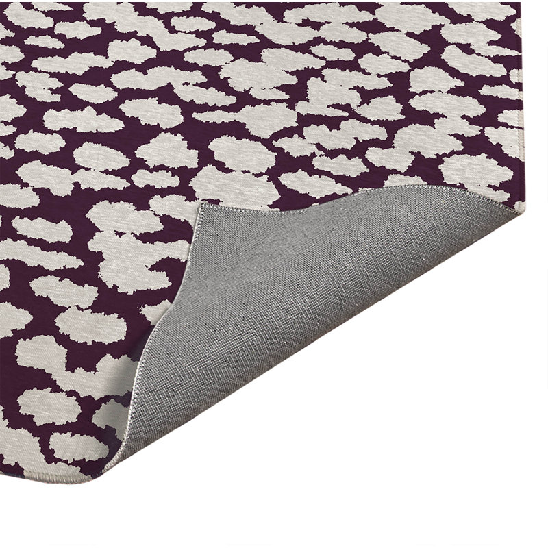 Tapis de cuisine à profil bas Animal Splat, Aubergine, Rectangle 5 pi x 7 pi