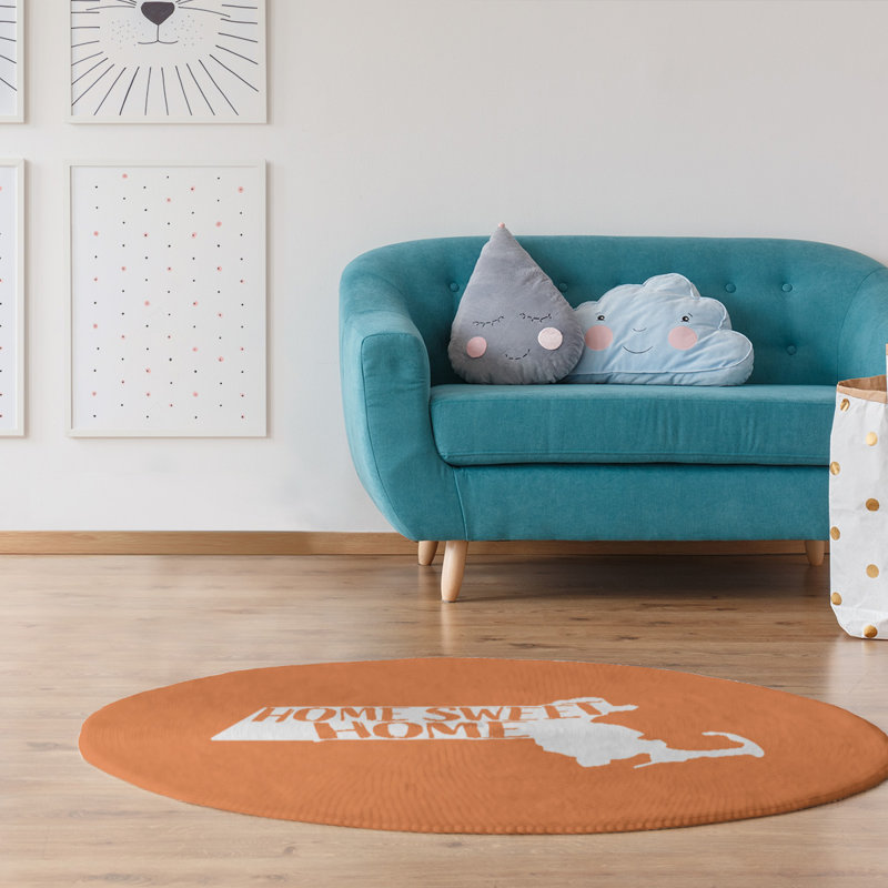 Chenille Indoor Rug, Round 5'