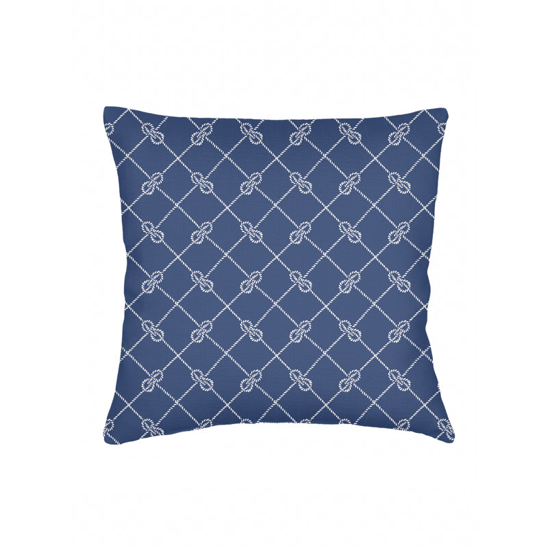 Printed Pillows Linen Geometric Accent Pillow, Blue, Square 26", Down Blend