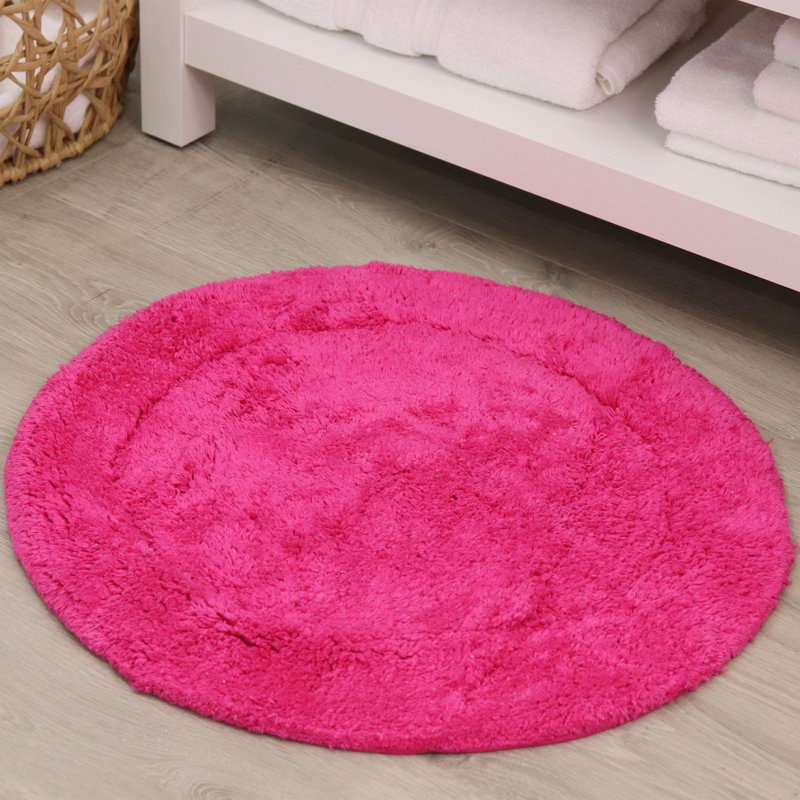 Tapis de salle de bain, Rose millennial, Rond 22 po