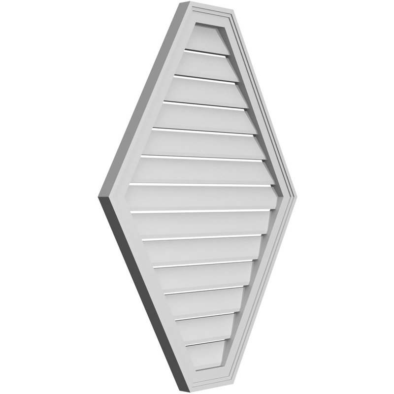 Évent horizontal fonctionnel à pignon en uréthane à surface horizontale Signature, H 40 po x l 30 po x P 1,5 po