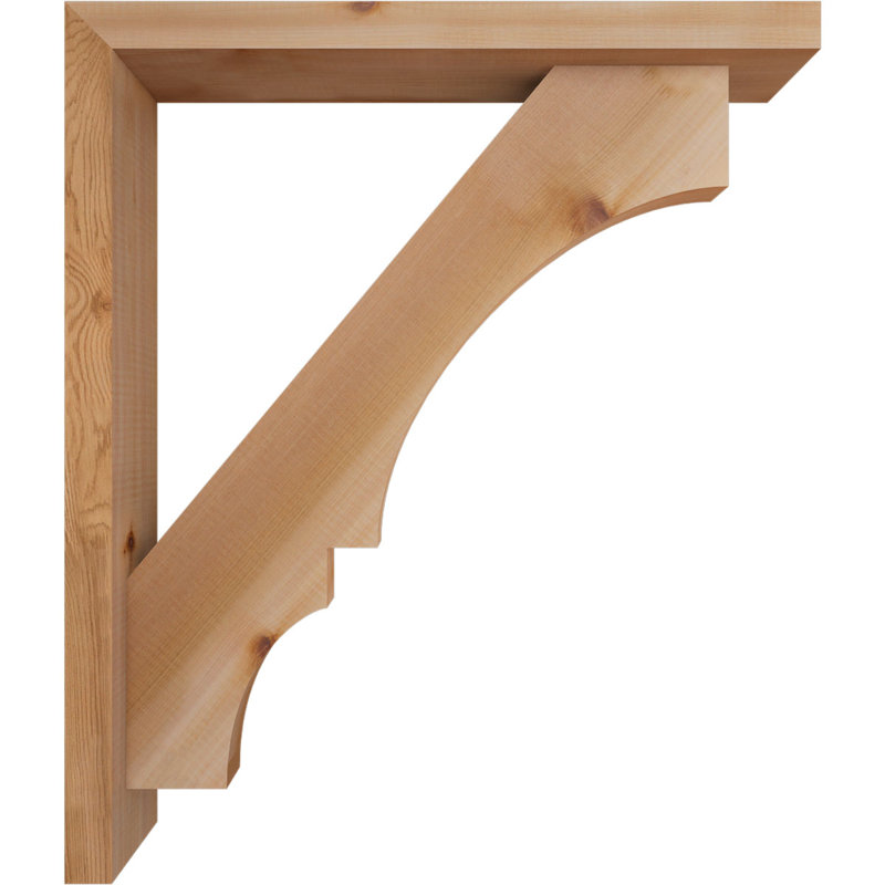 Support de bloc Balboa avec entretoise décalée, 28 x 24, Cèdre rouge occidental de l 3 1/2 po (lisse)