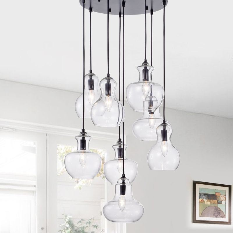 Luminaire suspendu géométrique à 8 lumières Hibbler