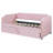 Twin Size Velvet Upholstered Daybed With Pop Up Trundle-1204068032