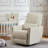 360° Swivel Rocking Recliner Chair, Glider Rocking Chair, Upholstered Faux Leather Reclining-107970910