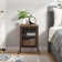 Brown End Table With Pull-Out Shelf